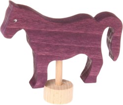 285-03538 Steckfigur Pferd, violett Grim