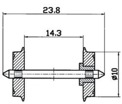 321-40180 Gleichstrom-Radsatz 10mm KMB e