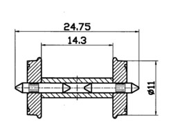 321-40267 RP-25-Radsatz für Gleichstrom 