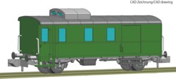 322-830151 Güterzuggepäckwagen, DR Fleisc