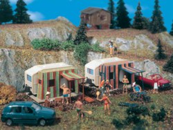 326-45145 Campingwagen, 2 Stück  H0 Camp