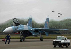 328-753909 Kampfflugzeug Russische Su-27 