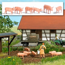 329-1172 Sechs Schweine Busch Modellbau