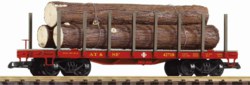 339-38786 G Flachwagen mit Holzladung SF