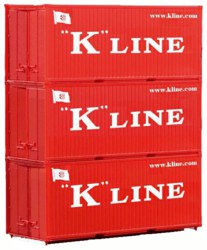 339-56220 3er Set 20 Container K-Line 3e