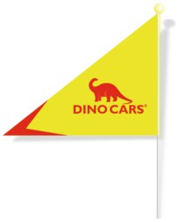 Dino-Cars Rundumleuchte mit Halterung Orange